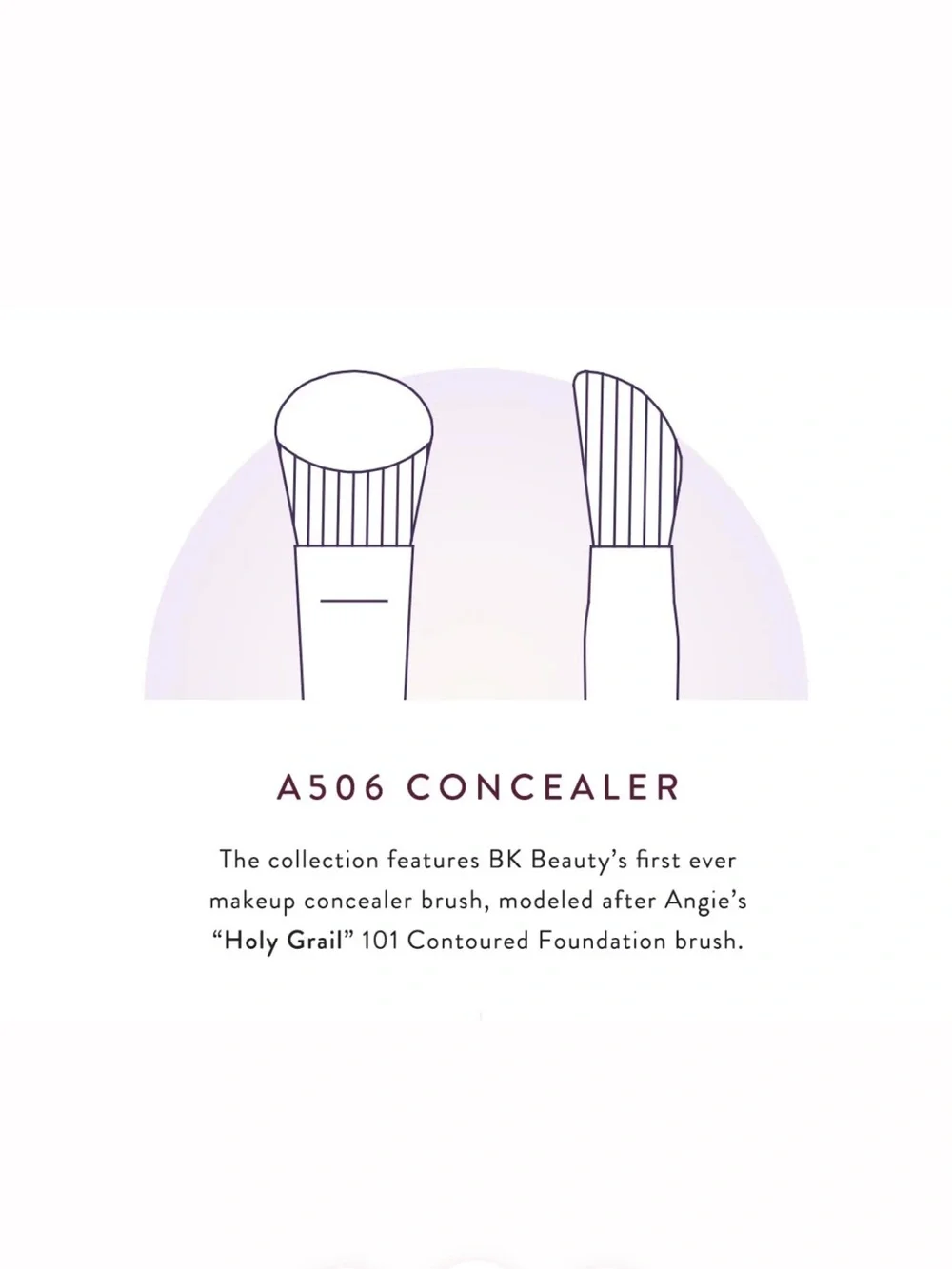 BK Beauty x Angie Hot & Flashy A506 Concealer Brush BNIP Vegan Unopened